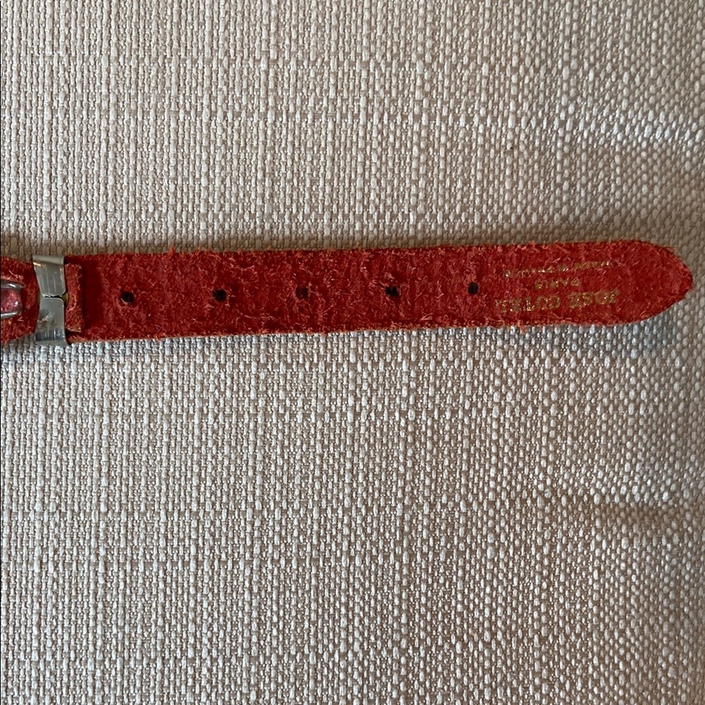 Jose Corel Vitage made in France Stylish Red leather belt with Beaded Band - Picture 10 of 10